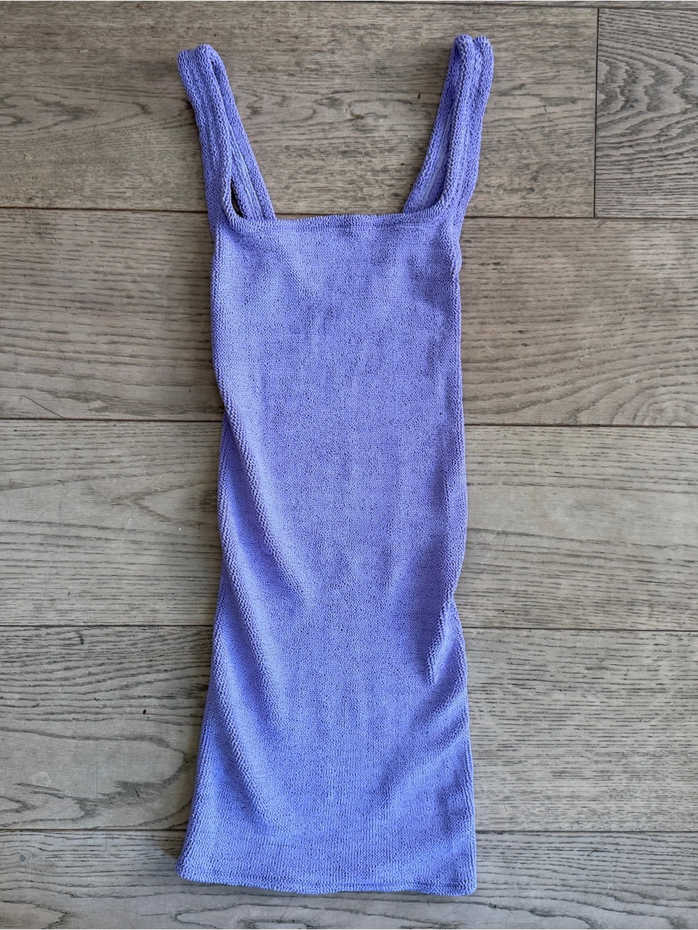 Hunza G Lilac Knit Mini Dress